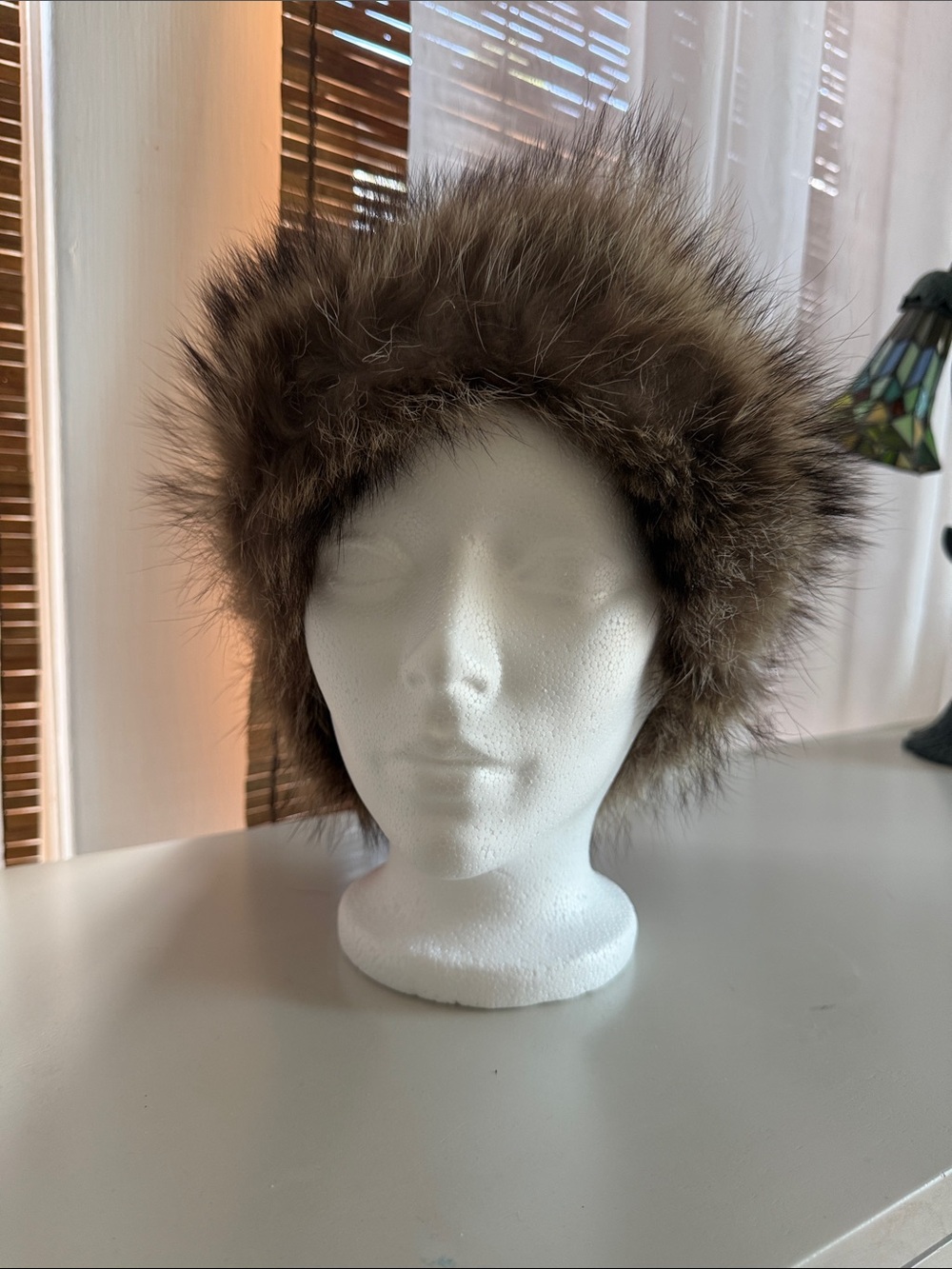 Fur Winter Headband - Brown